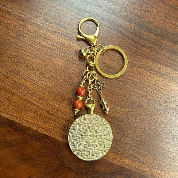 BOHO MANDALA Bag Charm Gold Tone Charms ✤ - Picture 7 of 8